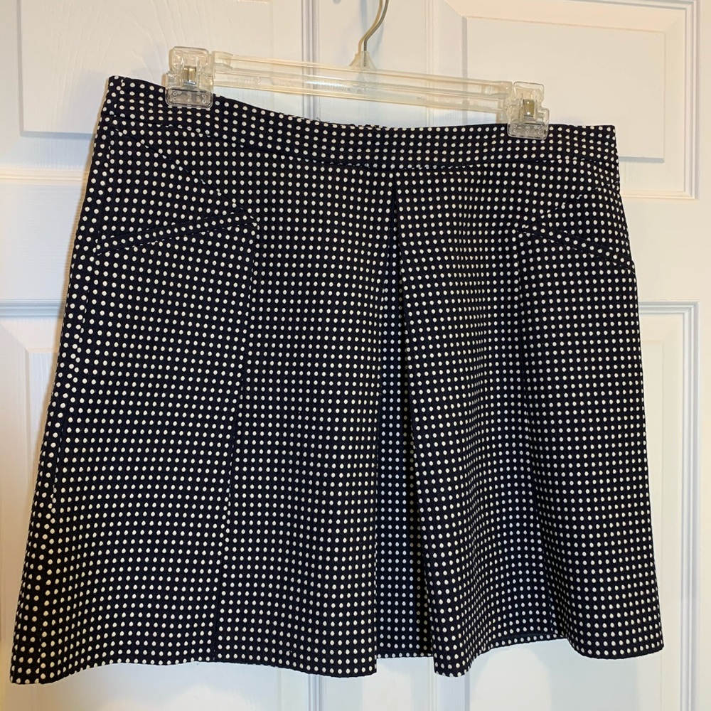 CHAUS New York Navy & White polkas Skirt Size 14
